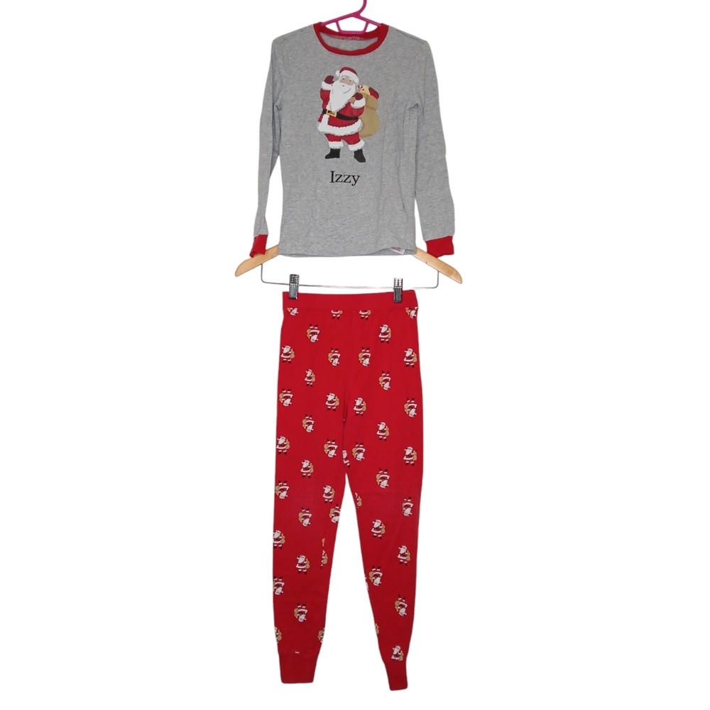 Pajamagram Personalized "Izzy" Christmas Pajamas Set of Pants & Long sleeve Top